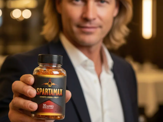 Man holding Spartamax bottle